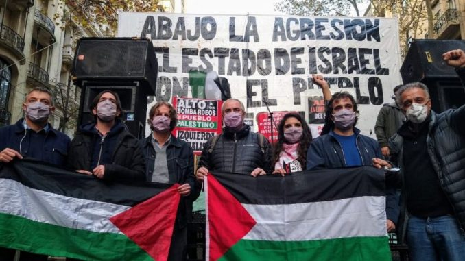 Acto del FIT Unidad en solidaridad con el pueblo palestino