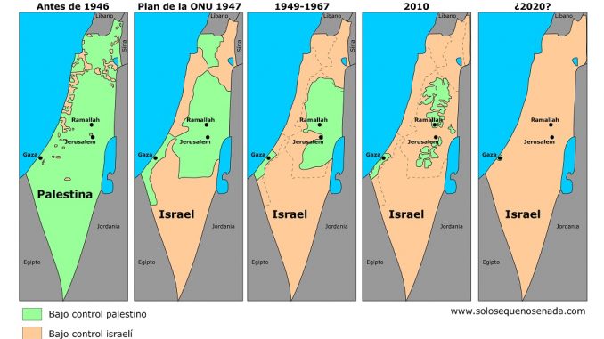Mapa Palestina Israel