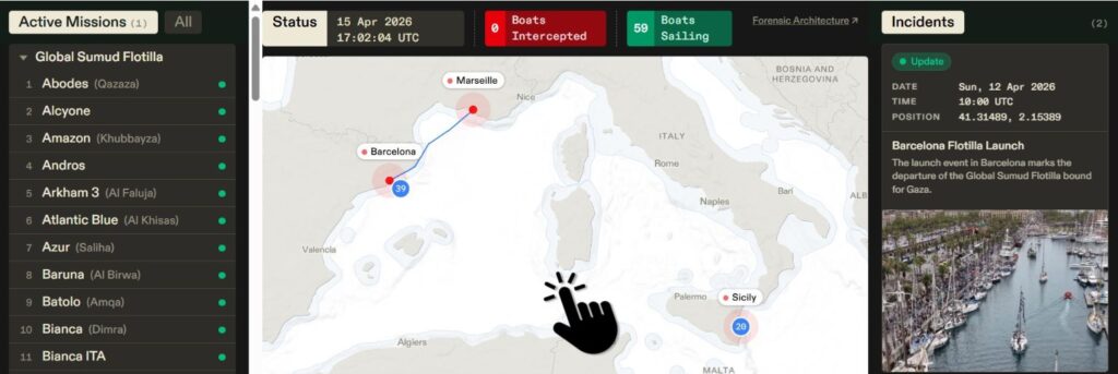 Flotilla to Gaza: GSF26 in real time